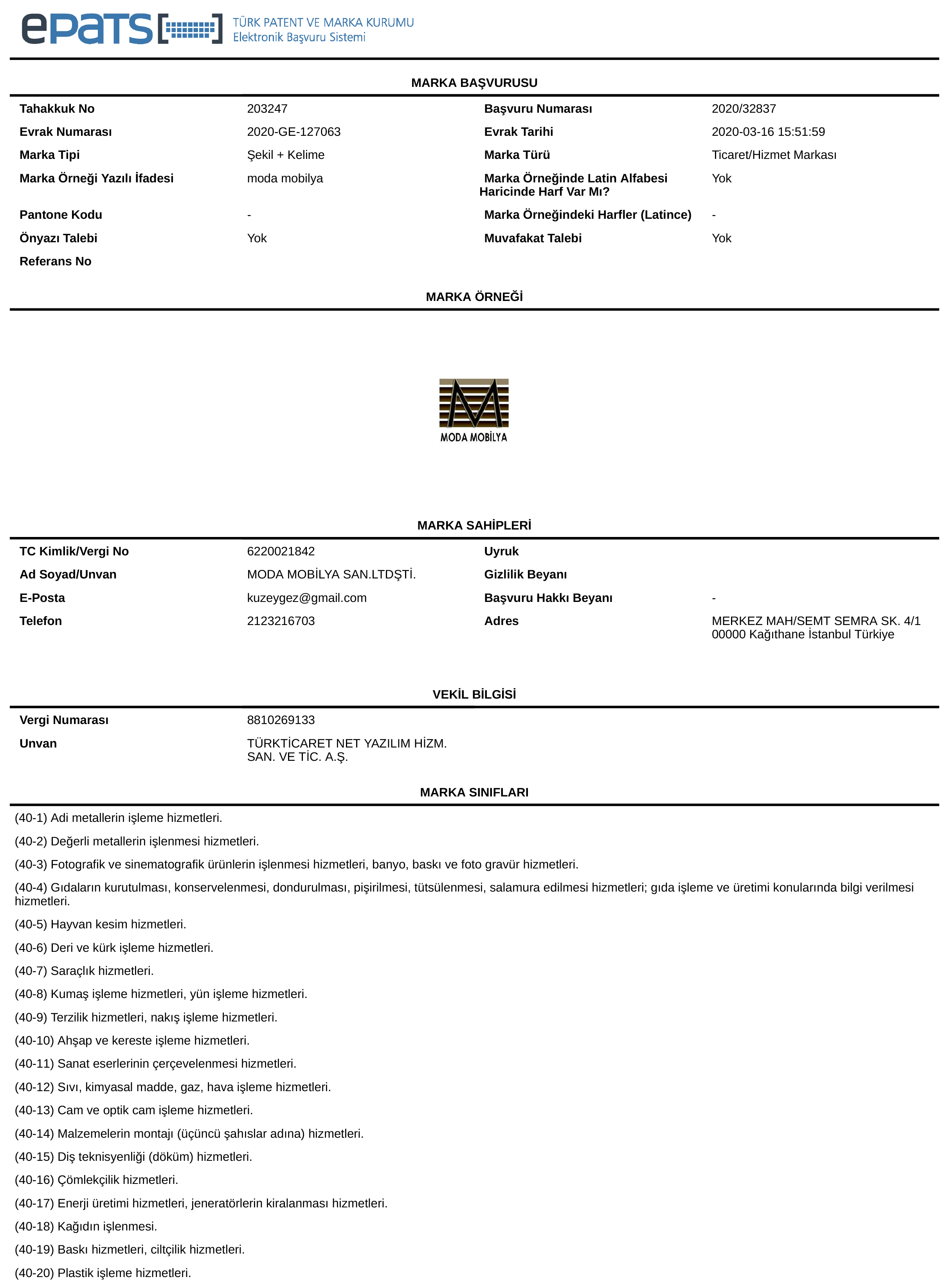 Marka Patentimiz Belgelendi